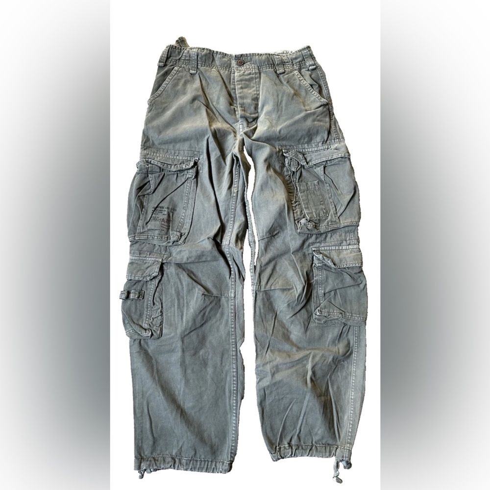Abercrombie & Fitch Paratrooper Pants Mens Small Cargo Military Green RARE
